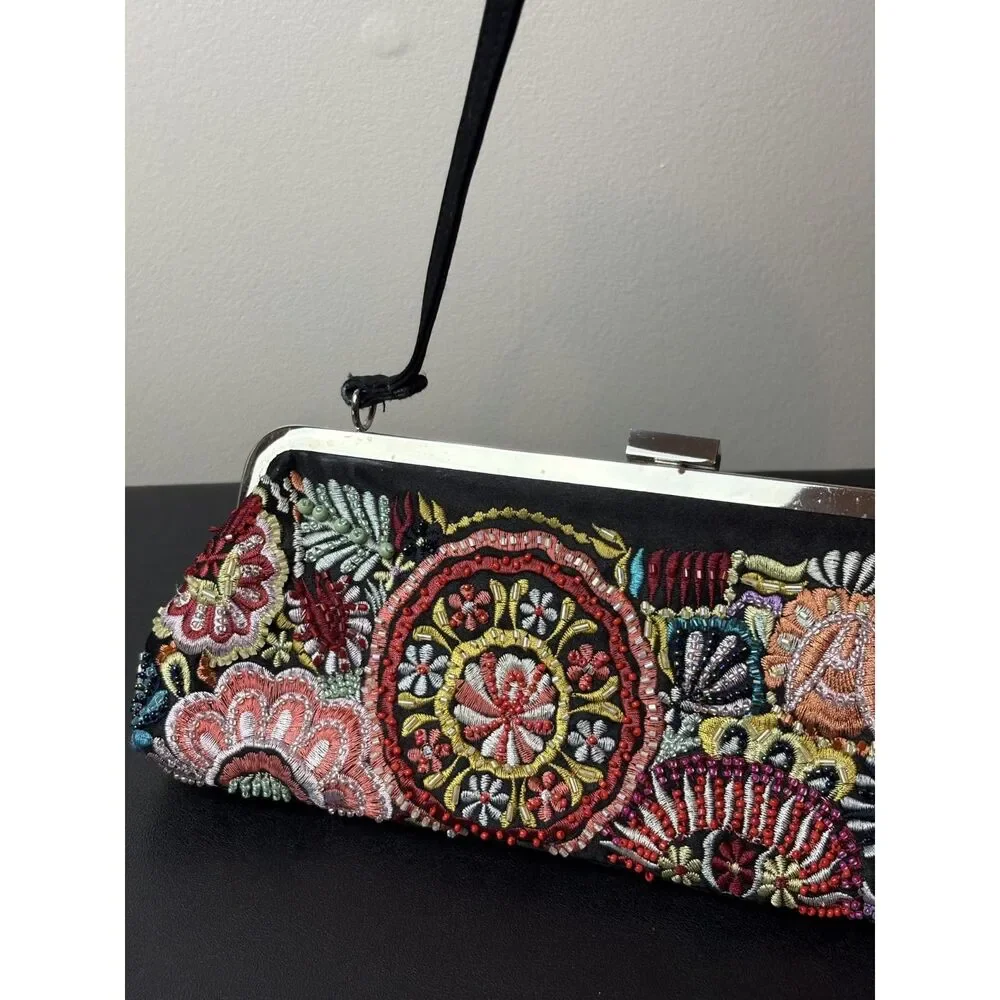 VTG Beaded Rectangle Shoulder Bag Y2K Multicolor Cute Clutch Bag Preston & York